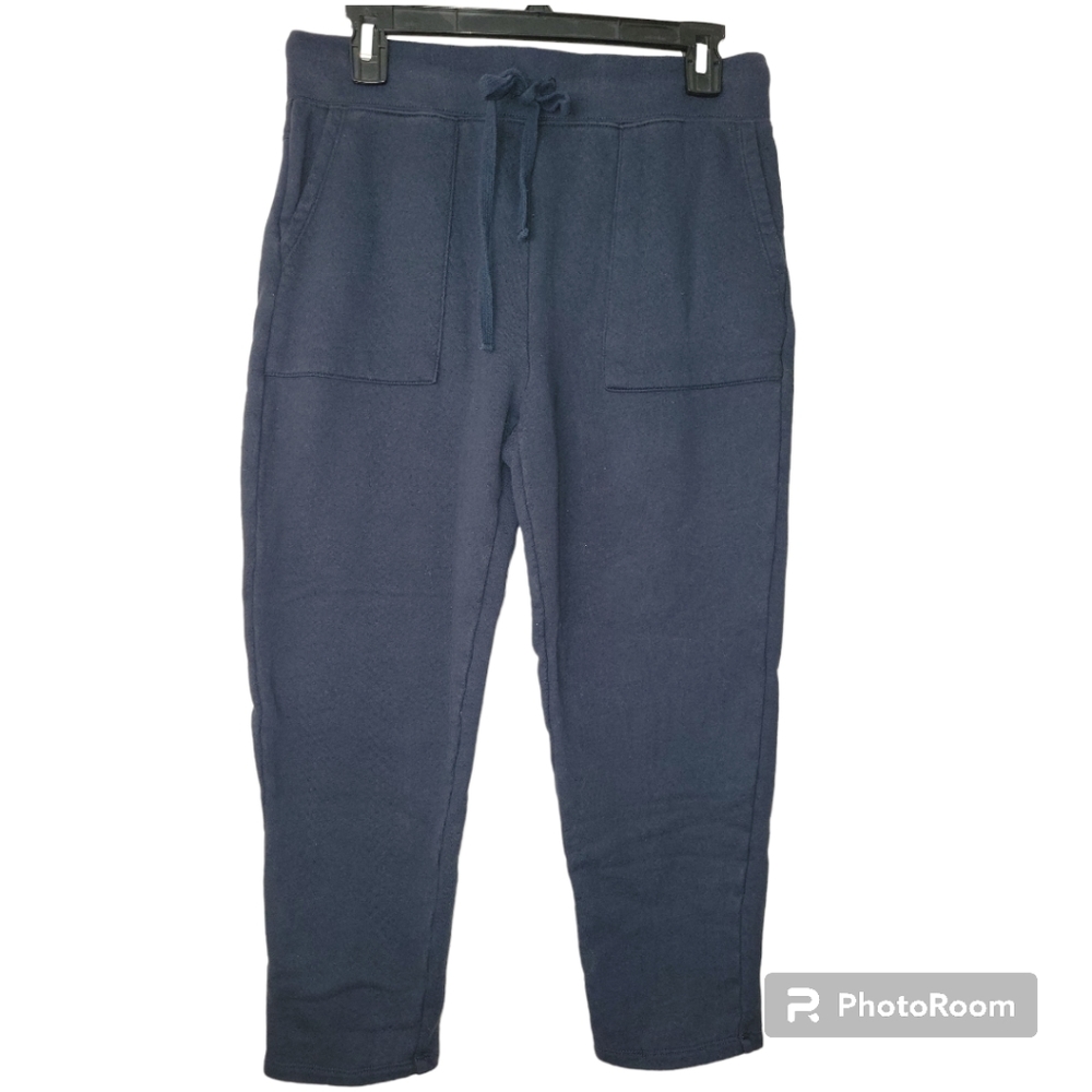 joie 100% Cotton, 23" Terry Cloth Sweatpants, Cropped, S, Navy, GUC